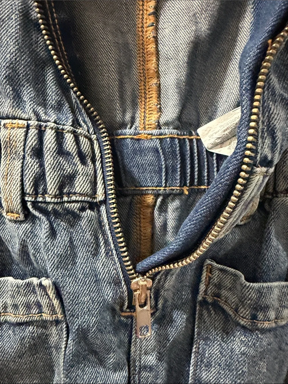 Zara Light Blue Denim Jumpsuit for Kids Size 3-4